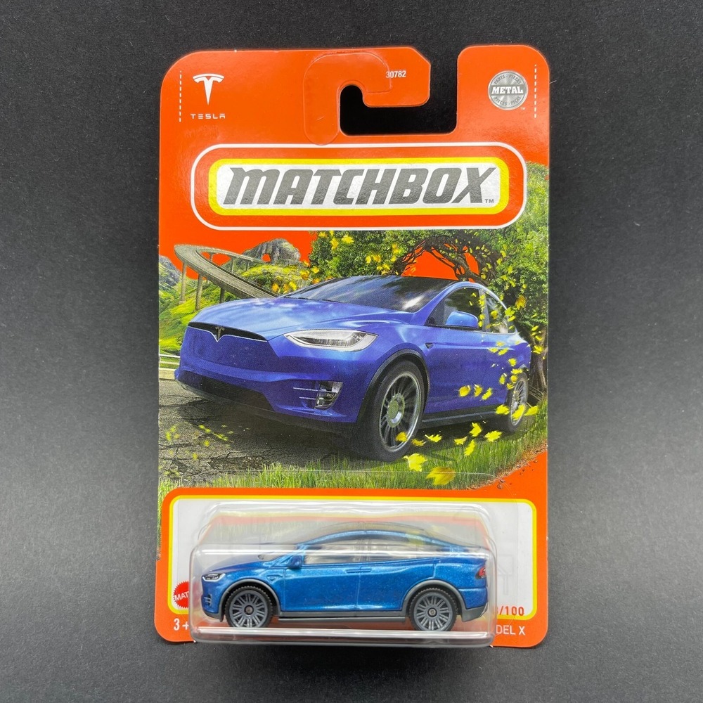 Matchbox Tesla Model X Metallic Blue Car Diecast 1/64 Scale #53/100